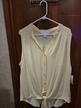 NWT French Laundry Yellow Top Sz 3X A-52